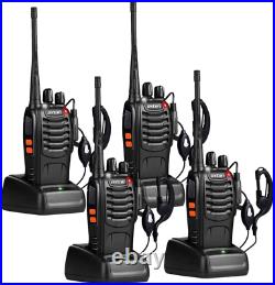 2 or 4 Pack Set Long Range Walkie Talkie 50 Mile Two Way Radio Charge Waterproof