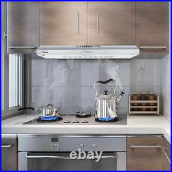 30 Inch Kitchen Range Hood Stainless Steel Glass Panel Kitchen Ventilation NEW