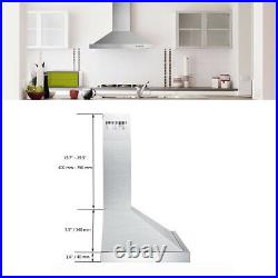 30 Inch Stainless Steel Wall Mounted Kitchen LED Lamp Range Hood Vent 350CFM New
