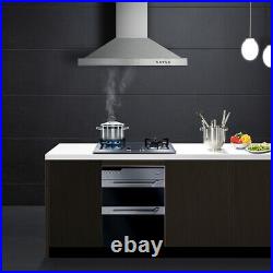 30 Inch Stainless Steel Wall Mounted Kitchen LED Lamp Range Hood Vent 350CFM New