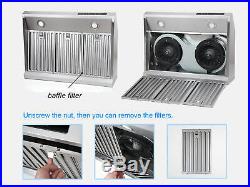 30 Under Cabinet Kitchen Exhaust Range Hood 750CFM Stove Vent Fan Touch Control