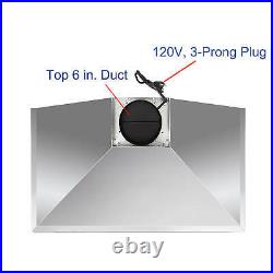 30 Wall Mount Range Hood Kitchen Exhaust Stove Vent Fan LED Light 330 / 350 CFM