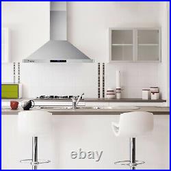30 Wall Mount Range Hood Touch Control Kitchen Stove Vented Household LED Lamps
