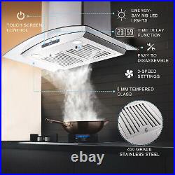 30 in Stainless Steel Wall Mount Range Hood Stove Vented Extractor Kitchen Touch