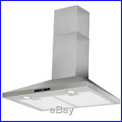 30 inch Wall Mount Stainless Steel Range Hood Kitchen Vent Touch Control 330 CFM