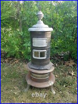 32.5 Antique Novelty Co Michigan Aluminum 30 Oil Kero Parlor Cabin Heater Stove
