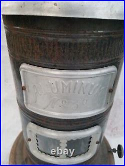 32.5 Antique Novelty Co Michigan Aluminum 30 Oil Kero Parlor Cabin Heater Stove
