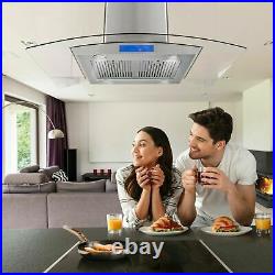36 inch island Range Hood Kitchen Stove Vent Touch Control 900CFM with LED Light