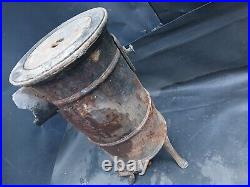 3 LEG Cast Iron Barrel Stove S77 Caboose Train Wood Coal Burning DAMAGED AS IS