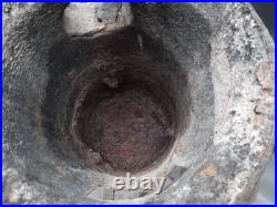 3 LEG Cast Iron Barrel Stove S77 Caboose Train Wood Coal Burning DAMAGED AS IS