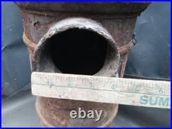 3 LEG Cast Iron Barrel Stove S77 Caboose Train Wood Coal Burning DAMAGED AS IS