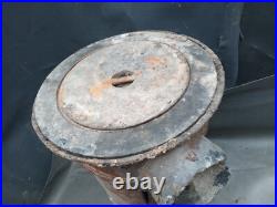 3 LEG Cast Iron Barrel Stove S77 Caboose Train Wood Coal Burning DAMAGED AS IS
