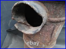 3 LEG Cast Iron Barrel Stove S77 Caboose Train Wood Coal Burning DAMAGED AS IS