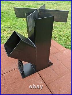 4 Rocket Stove Rear Draft Gravity Fed Removable Top Free Shipping! USA Made