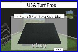 4 x 5 Black Commercial Nylon Pro Golf Turf Mat Chipping Driving Range Practice