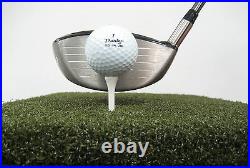 5' x 5' Wood Tee Elite Grass Golf Mat Chipping Driving Range Practice Ball Tray