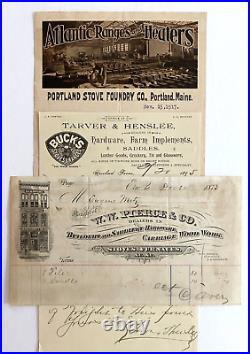 69 Stove Ranges Billheads and Letterheads Multiple States Maine