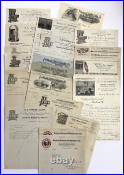 69 Stove Ranges Billheads and Letterheads Multiple States Maine