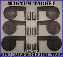 6in. 1/2in. AR500 Steel Shooting Range Targets Dueling Trees withtubes