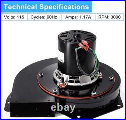 80495 Exhaust Blower for US Stove 8500 6100 6500, American Harvest 6500 6100