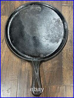 #9 Cast Iron Griddle Martin Stove & Range Co Florence AL Vtg Round Hamburger