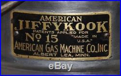 AGM American Gas Machine JiffyKook No. 15 Single Burner Petrol Camp Cook Stove