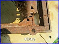 ANTIQUE 1921 TIDEWATER Engr. No. 224 CAST IRON 12x25 BULLDOG STOVE DOOR & FRAME