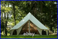 AVALON Canvas Bell Tent 4M Waterproof withStove Jack Glamping Camping Outdoor Tent