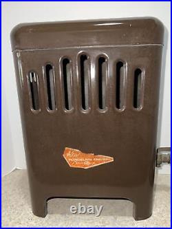 A. F. Thompson MFG Co Antique Ceramic Gas Space Heater vintage + Rare Gas Line