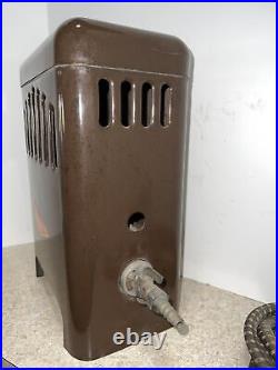 A. F. Thompson MFG Co Antique Ceramic Gas Space Heater vintage + Rare Gas Line