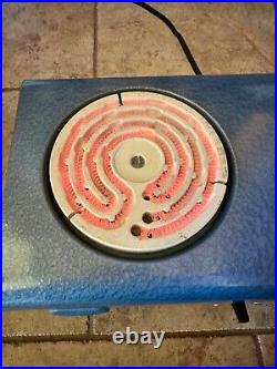 Ajax Portable Dual Electric Stove Ceramic Burners Blue Vintage Works Great Cond