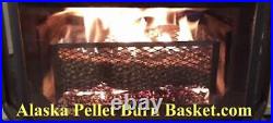 Alaska Pellet Burning Basket for Wood Stoves- 304 Stainless Steel, USA