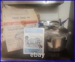 All American 15.5 qt 915 Cast Aluminum Pressure Cooker Canner Canning with box