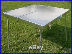 All Metal Deluxe Folding Camp Table Tent Camping Riley Stoves