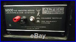 Altec Lansing M500 Full Range Speaker System 3154 Mr994a 909 Maestro