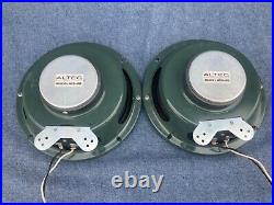 Altec lansing Green Full Range Coaxial 409-8D vtg 409 8D speakers Pair original