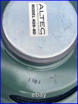 Altec lansing Green Full Range Coaxial 409-8D vtg 409 8D speakers Pair original