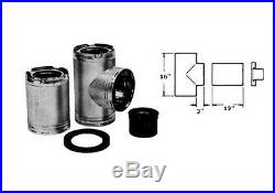 American Metal 6HS-TA Insulated Triple Wall Chimney Stove Pipe Tee Assembly