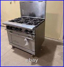 American Range 6 Burner Stove With Oven On Casters