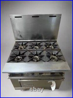 American Range 6 Burner Stove With Oven On Casters