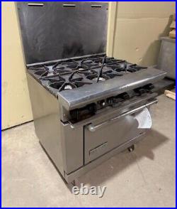 American Range 6 Burner Stove With Oven On Casters