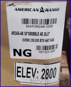 American Range AR36G-4B 60 5 Foot Commercial Range Stove Priced To Sell