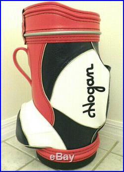 Amf Hogan Golf Den Caddy Shag Bag Practice Range Ball Carrier Vtg Red White Blue