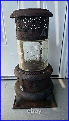 Antique 1527 Perfection Oil Kerosene Glass Parlor Cabin Heater Stove Lantern VG