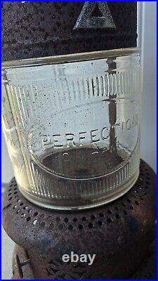 Antique 1527 Perfection Oil Kerosene Glass Parlor Cabin Heater Stove Lantern VG