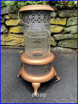 Antique 1527 Perfection Oil Kerosene Glass Parlor Cabin Heater Stove Lantern VG