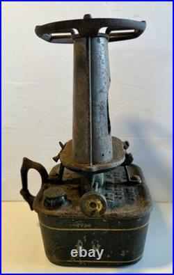 Antique 1887 CROWN Lamp Sad Iron Heater Stove, PAT. No. 357,545. See Photos