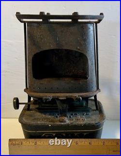 Antique 1887 CROWN Lamp Sad Iron Heater Stove, PAT. No. 357,545. See Photos