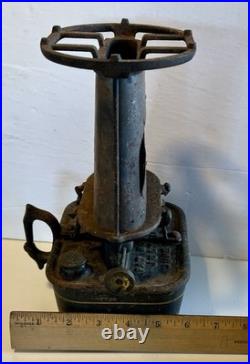 Antique 1887 CROWN Lamp Sad Iron Heater Stove, PAT. No. 357,545. See Photos