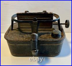 Antique 1887 CROWN Lamp Sad Iron Heater Stove, PAT. No. 357,545. See Photos